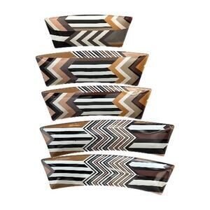 Missoni for Target Geometric Stoneware Curved Appetizer Plates